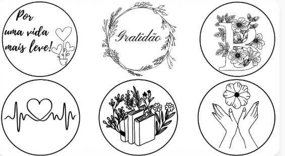 Riscos de frases e decorativos